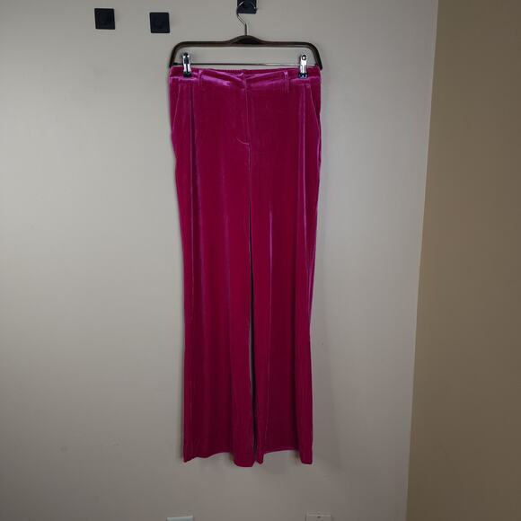 Six/Fifty Adeline Velour Raspberry Pant Women’s Size L - Picture 1 of 10